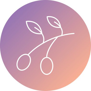 Eşsiz meyve ve sebze ikonu vektör illüstrasyonu