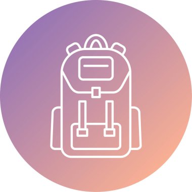 Sırt çantası simge vektör çizim