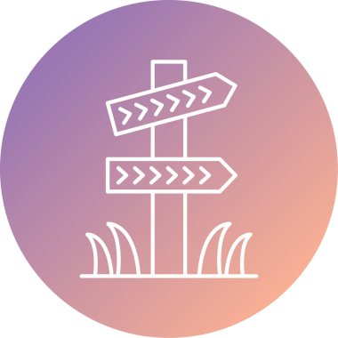 Yol simgesi, vektör illüstrasyonu