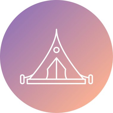 kamp çadırı ikonu vektör illüstrasyonu