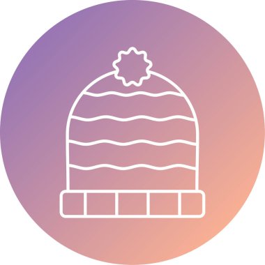 Yılbaşı şapkası simgesinin vektör illüstrasyonu