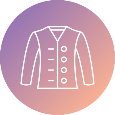 Bir ceket simgesinin vektör illüstrasyonu