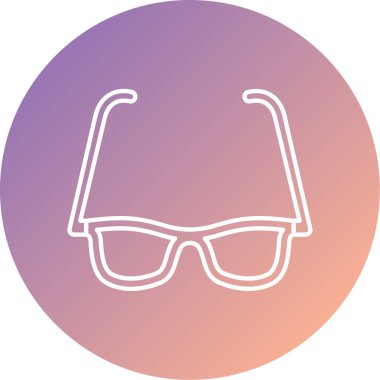 Gözlük. Web simgesi basit illüstrasyon