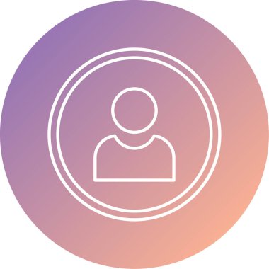 Arkaplanda izole edilmiş vektör simgesi, güzel sembolün avatarı