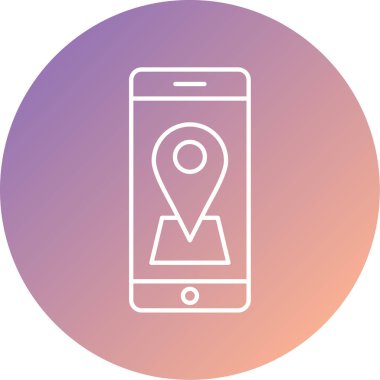 Cep telefonu. Web simgesi basit illüstrasyon