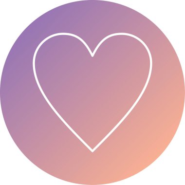 Kalp ikonu vektör illüstrasyonu