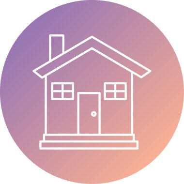 Ev. Web simgesi basit illüstrasyon