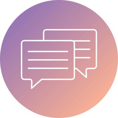 Konuş. Web simgesi basit illüstrasyon