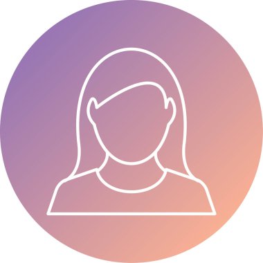 Avatar vektör glif simgesi