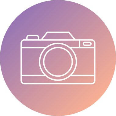 Kamera simgesinin vektör illüstrasyonu