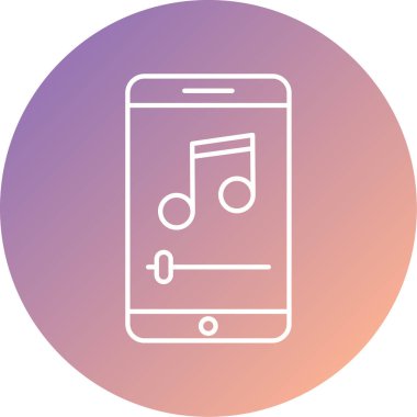 cep telefonu vektör çizgisi simgesi