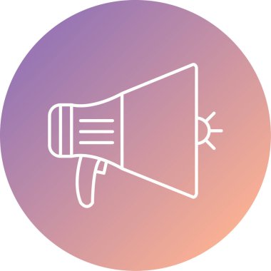 Megafon. Web simgesi basit illüstrasyon