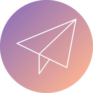 Kağıttan uçak. Basit resimleme