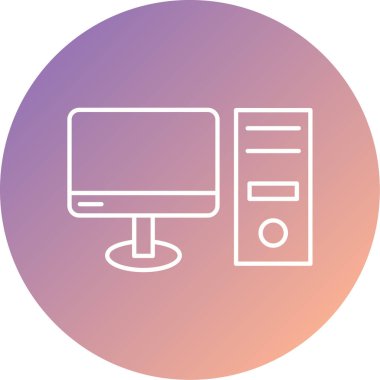 Bilgisayar. Web simgesi basit illüstrasyon