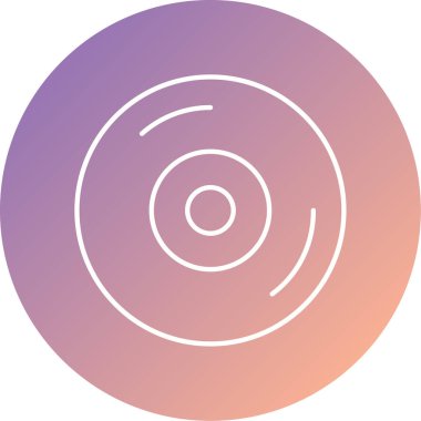 CD mi? Web simgesi basit illüstrasyon