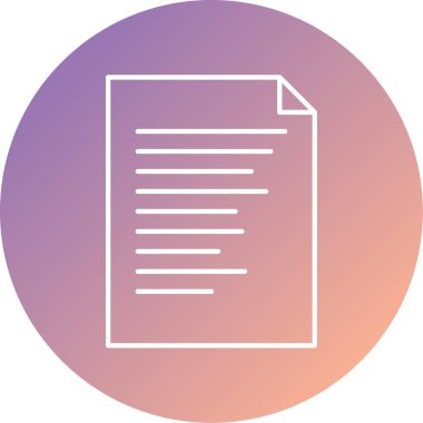 Dosya simgesinin vektör illüstrasyonu