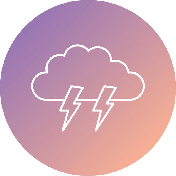 Icono Nube Tormenta Ilustración Vectorial — Vector de stock