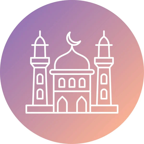 Мечеть Веб Іконка Проста Ілюстрація — стоковий вектор