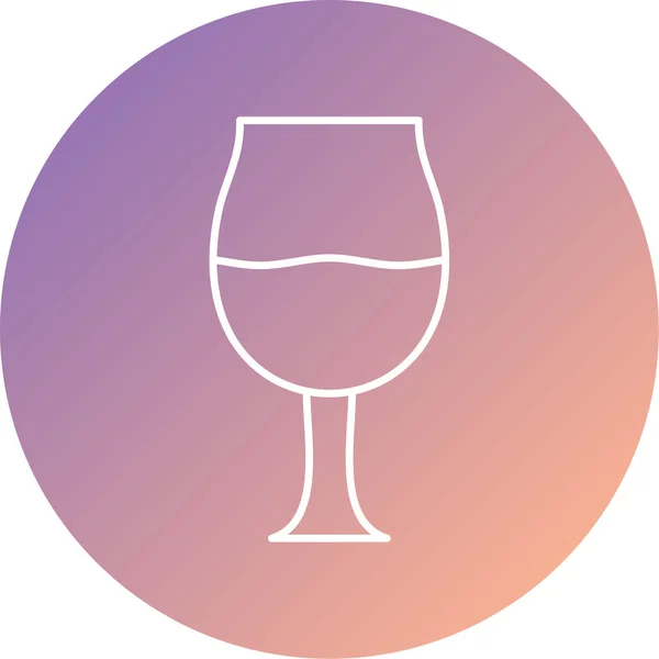 Einzigartige Weinglas Ikone Vektorillustration — Stockvektor