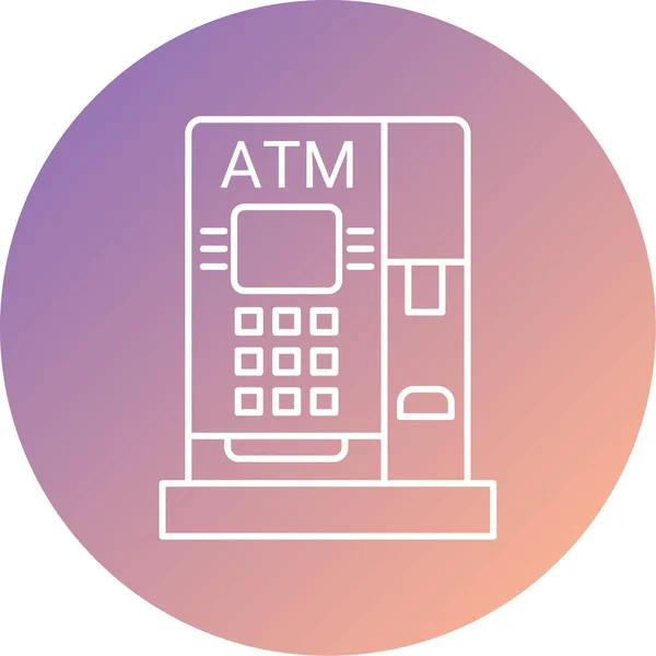 Atm Web Icon Simple Illustration — Stock Vector