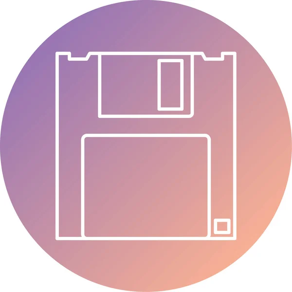 Vector Illustration Single Floppy Drive — Image vectorielle