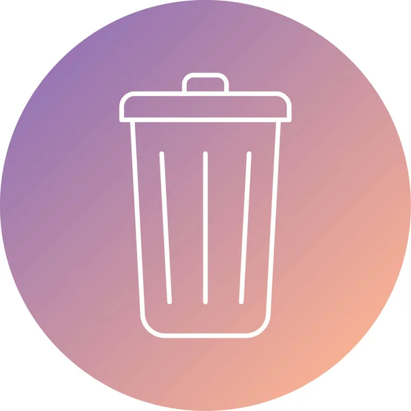 Unique Trash Bin Simple Design — Stockvektor