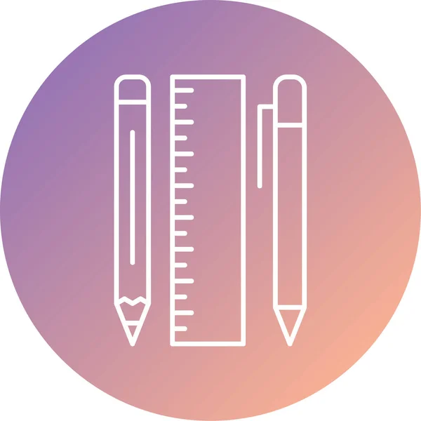 Illustrazione Vettoriale Dell Icona Matita — Vettoriale Stock