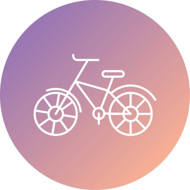Benzersiz bisiklet vektörü simgesi
