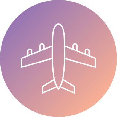 uçak ikonu vektör illüstrasyonu