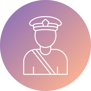 Bir polis simgesinin vektör illüstrasyonu