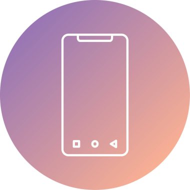 Cep telefonu simgesi, vektör illüstrasyonu