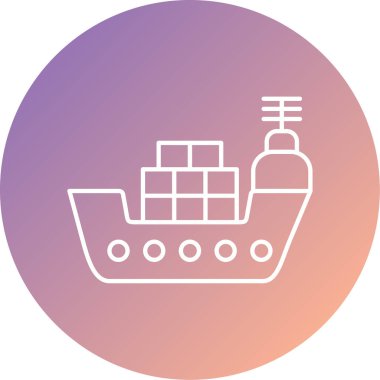 Gemi simgesinin vektör illüstrasyonu