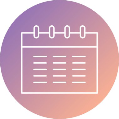 vektör Takvimi Simgesi illüstrasyonu