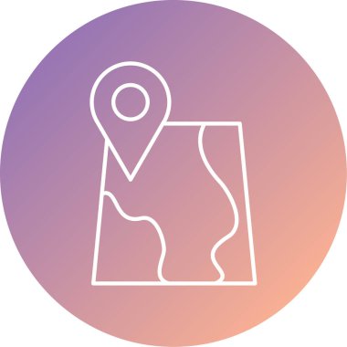 Harita iğnesi. Basit resimleme