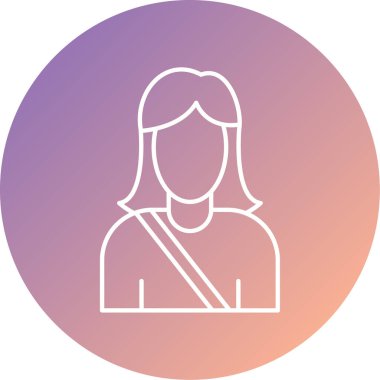 Kadın simgesinin vektör illüstrasyonu