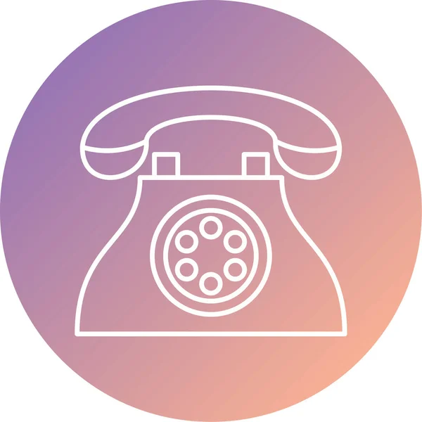 Telefonen Webb Ikon Enkel Illustration — Stock vektor