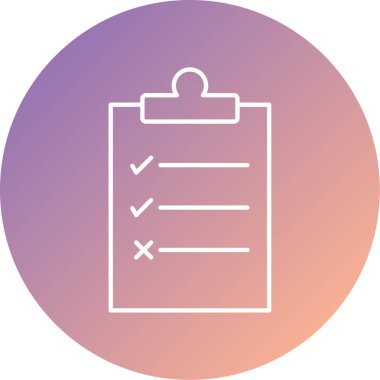 Kontrol listesi simgesinin vektör illüstrasyonu