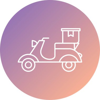 Scooter simgesi, vektör illüstrasyonu