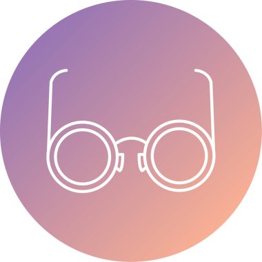 Gözlük. Web simgesi basit illüstrasyon