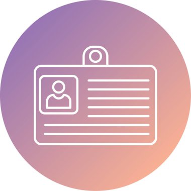 ID kart simgesi vektör illüstrasyonu