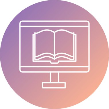 Kitap simgesinin vektör illüstrasyonu