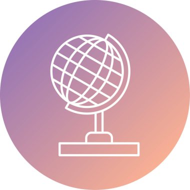 Vektör Küre Simgesi İllüstrasyonu