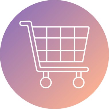 Alışveriş arabası vektör simgesi