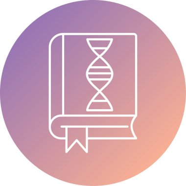 Benzersiz DNA ikonu vektör illüstrasyonu