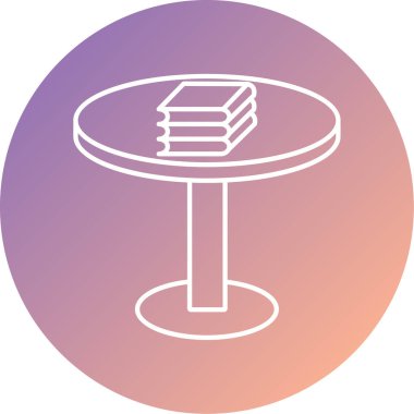 Kitap simgeleriyle modern tablonun vektör illüstrasyonu