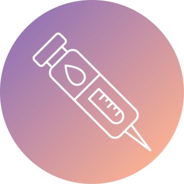 Tek şırınga simgesinin vektör illüstrasyonu