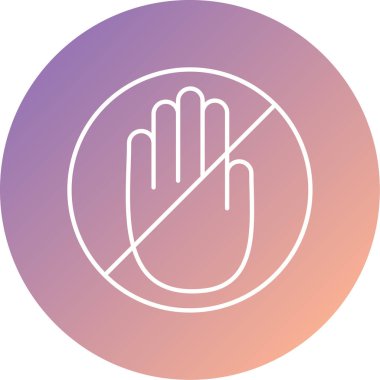 Bir dur simgesinin vektör illüstrasyonu