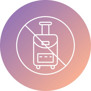 seyahat valiz vektör simgesi gösterimi