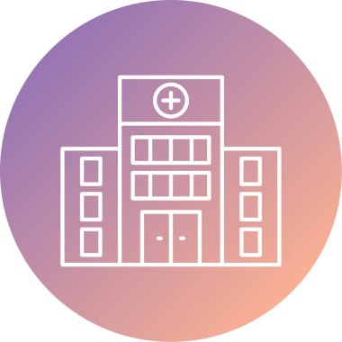 Hastane vektör simgesi modern basit illüstrasyon