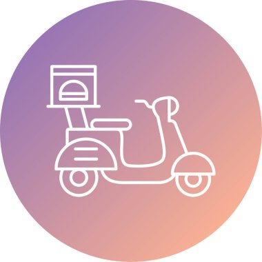 scooter vektör simgesi modern illüstrasyon